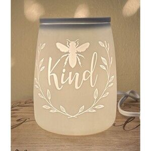 Scentsy KINDNESS BEE KIND White Ceramic Full Size Wax Warmer Nightlight